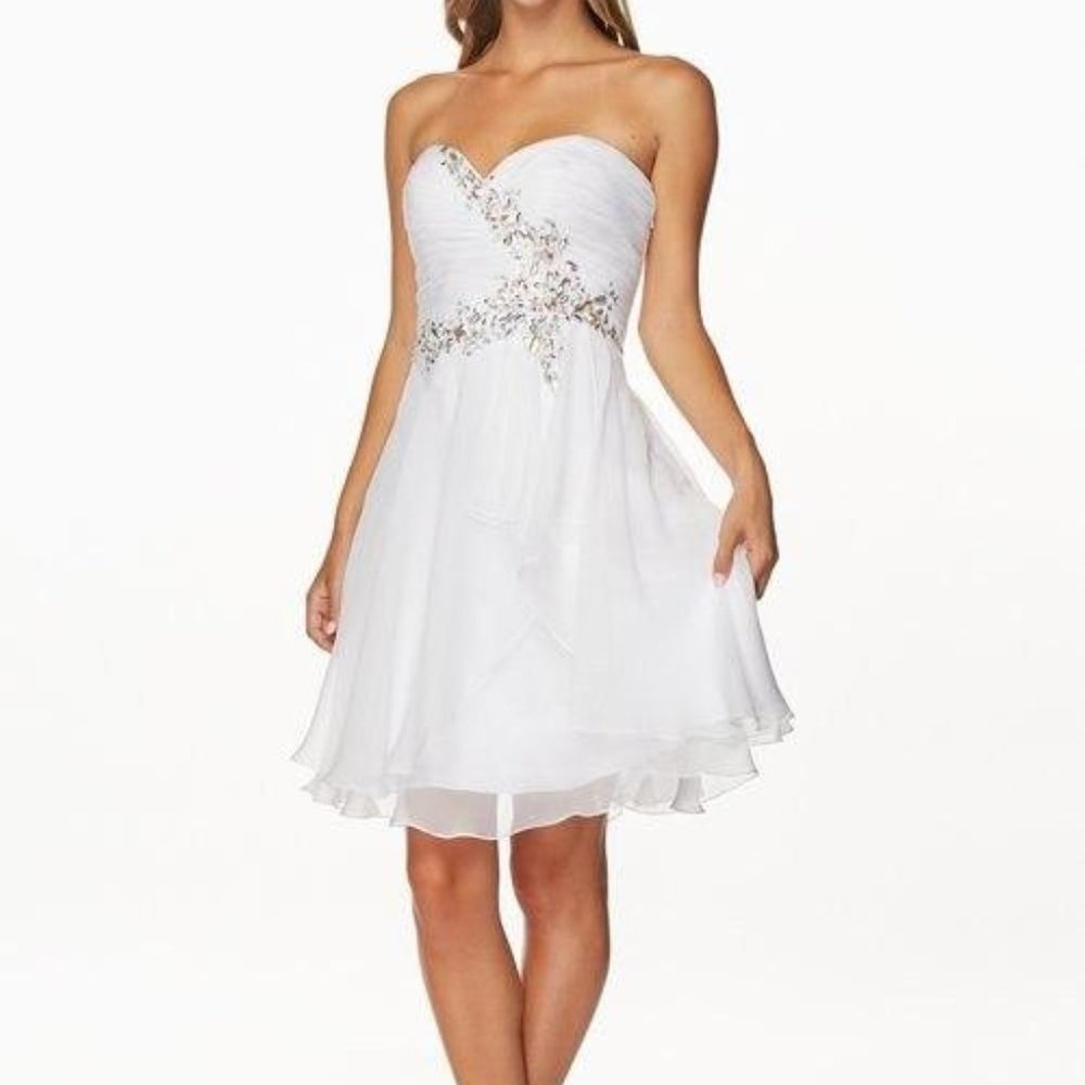 Sweetheart Neck Strapless A-Line Prom Dress JT741W